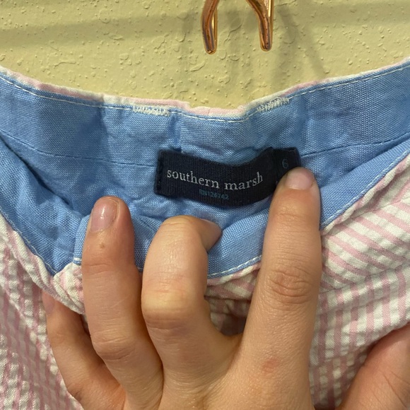 Southern Marsh The Brighton Short - Pink/Navy (6) - Picture 3 of 4